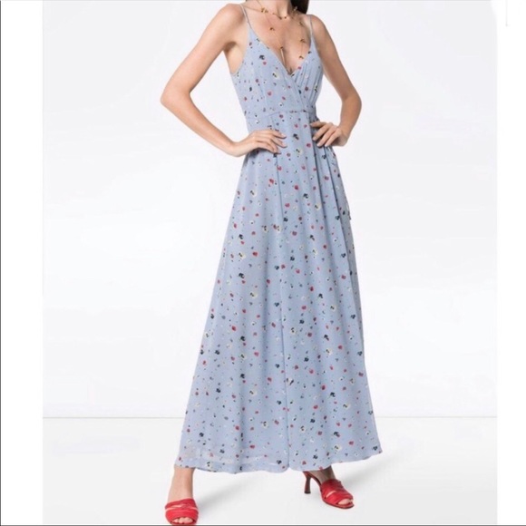 Ganni Dainty Georgette Serenity Maxi Dress Medium - Picture 9 of 9